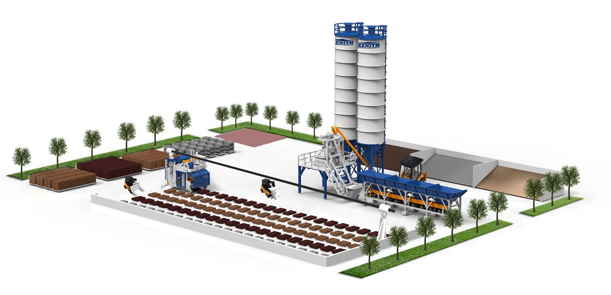 Машина для производства цементных кирпичей