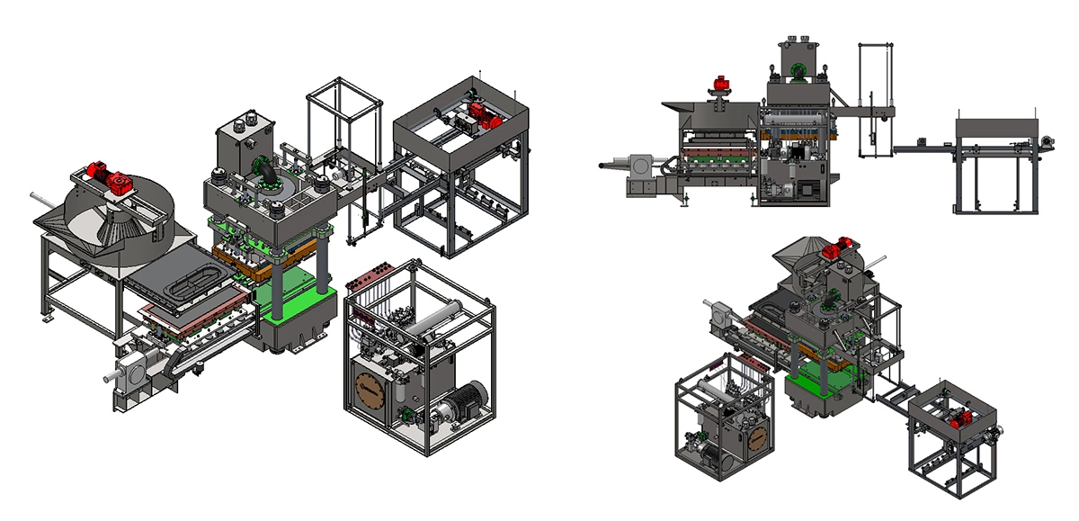 Машина для производства пустотелых кирпичей