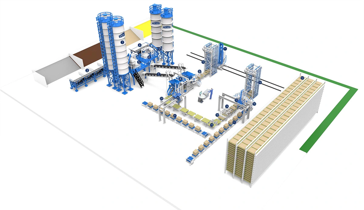 Машина для производства блоков с замковым соединением
